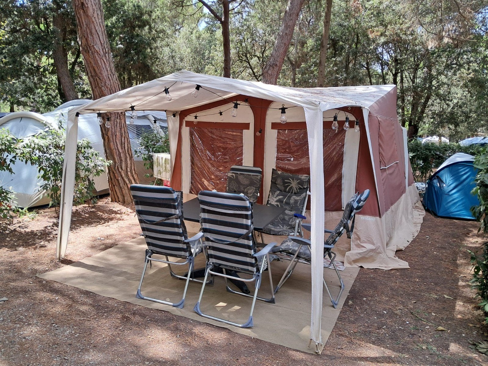 Vouwwagen trigano odyssee, Caravans en Kamperen, Tenten, Ophalen, Gebruikt, Meer dan 6