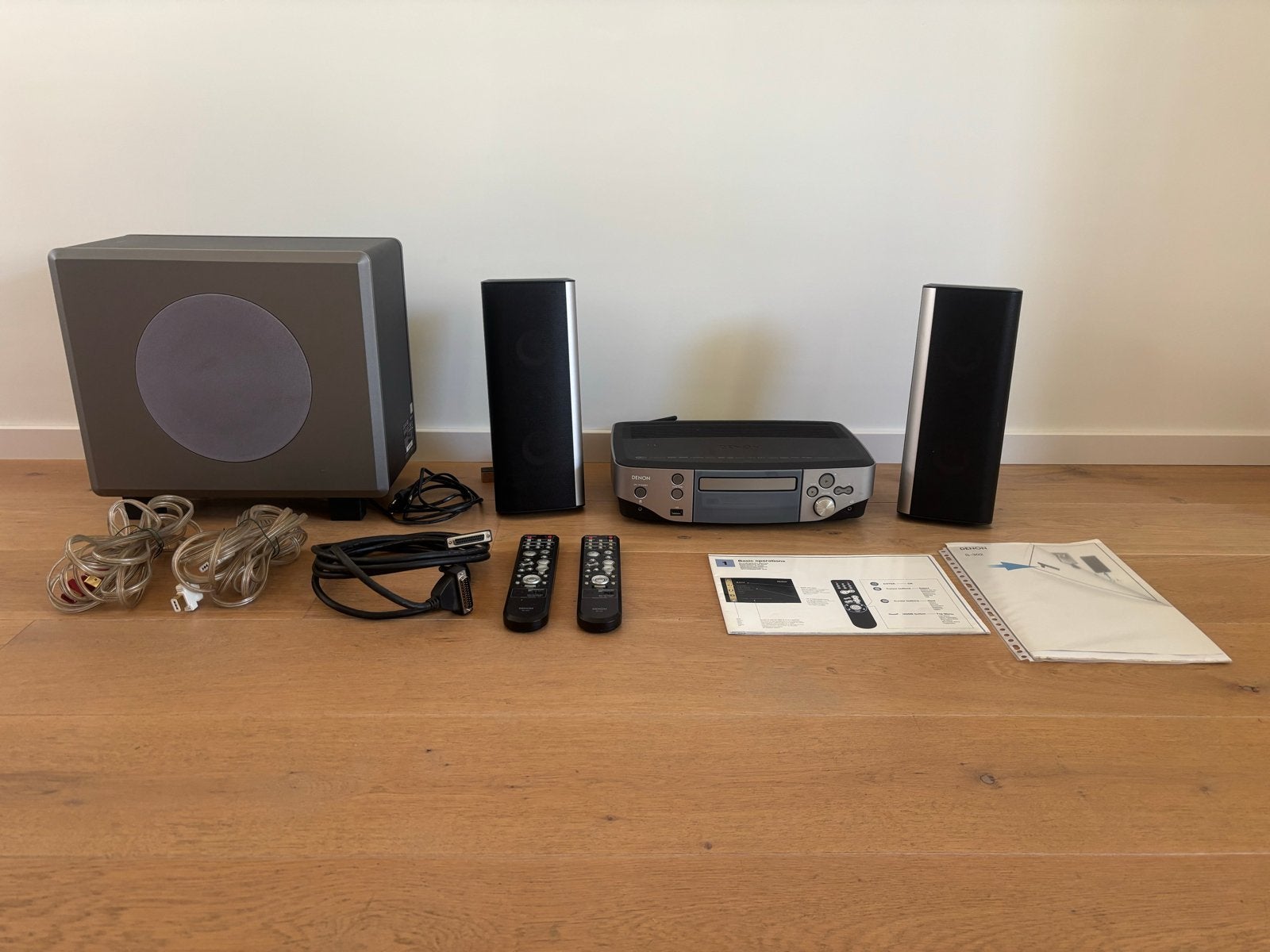 Denon S-302 Home Cinema Set met DVD-speler en 2.1 systeem, Audio, Tv en Foto, 2.1-systeem, 70 watt of meer, Zo goed als nieuw