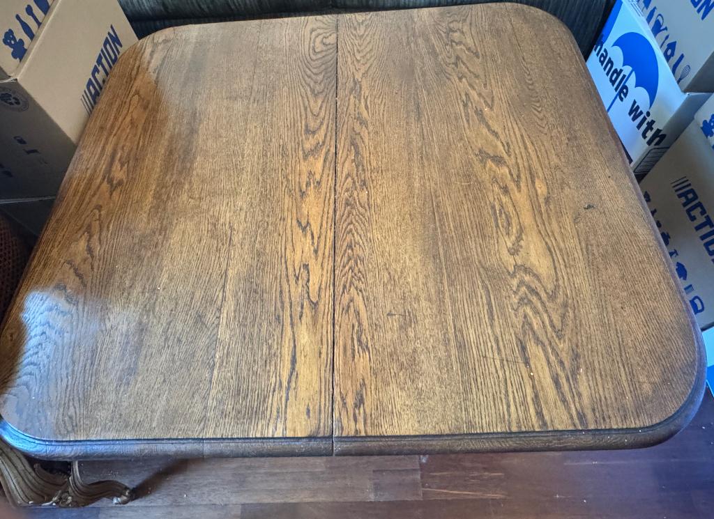 Oude salontafel., Ophalen, Gebruikt, 100 tot 150 cm, Eikenhout