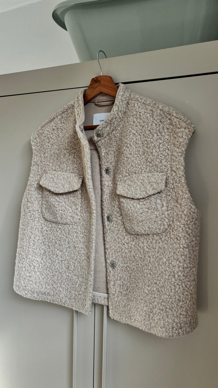 Opus Wiperla Teddy Gilet - Beige, Ophalen of Verzenden, Nieuw, Maat 38/40 (M), Beige