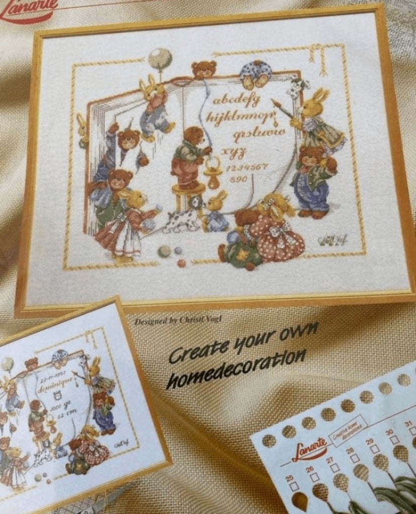 BORDUURPAKKET LANARTE BERENBOEK CHRISTL VOGL, Verzenden, Nieuw, Handborduren, Borduurpakket