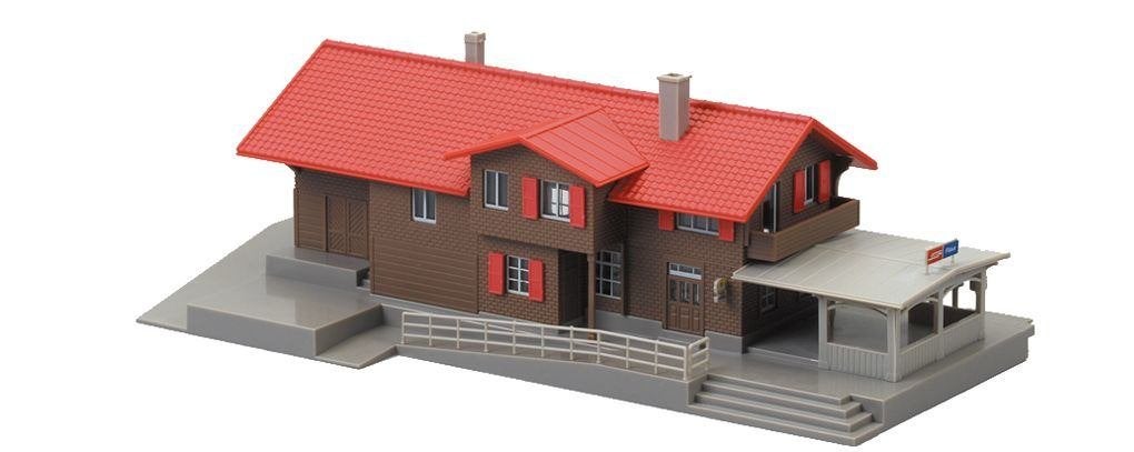 Kato N Station Filisur Rhätische bahn (RhB), Hobby en Vrije tijd, Modeltreinen | N-Spoor, Overige merken, Gelijkstroom of Wisselstroom