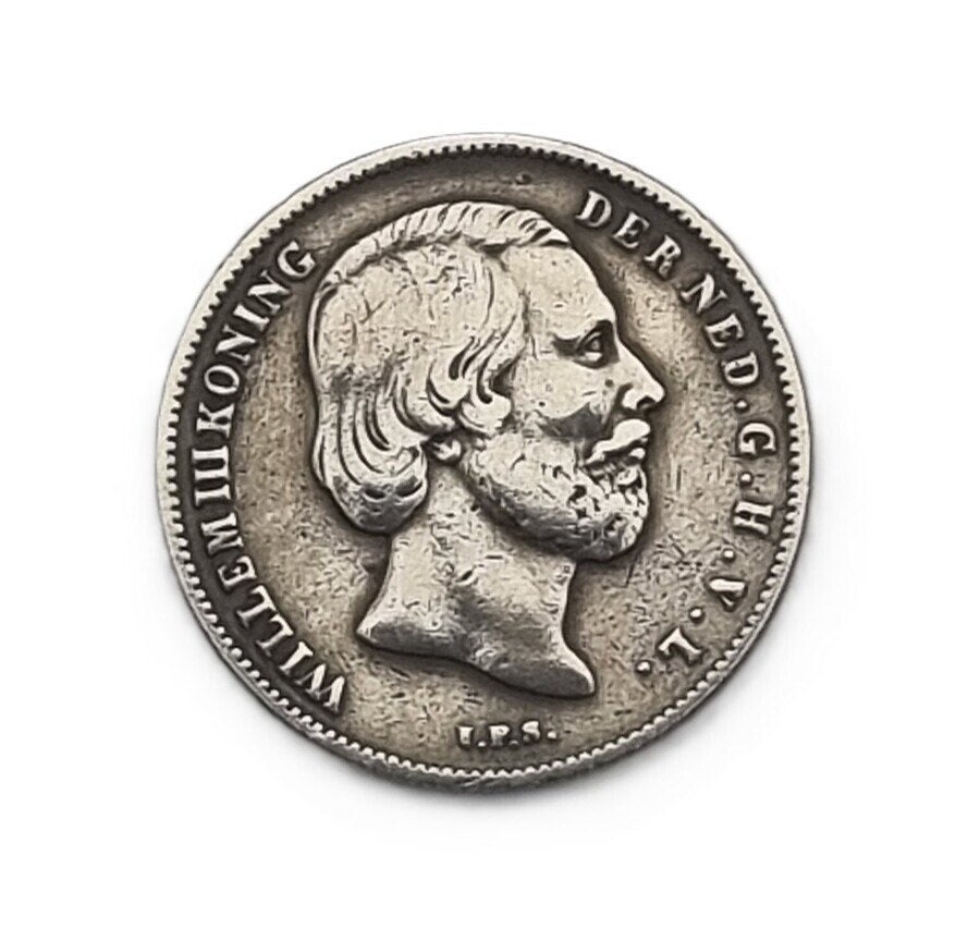 546. Zilveren 1/2 gulden - Koning Willem III, 1860, Postzegels en Munten, Munten | Nederland, Ophalen, ½ gulden, Koning Willem III