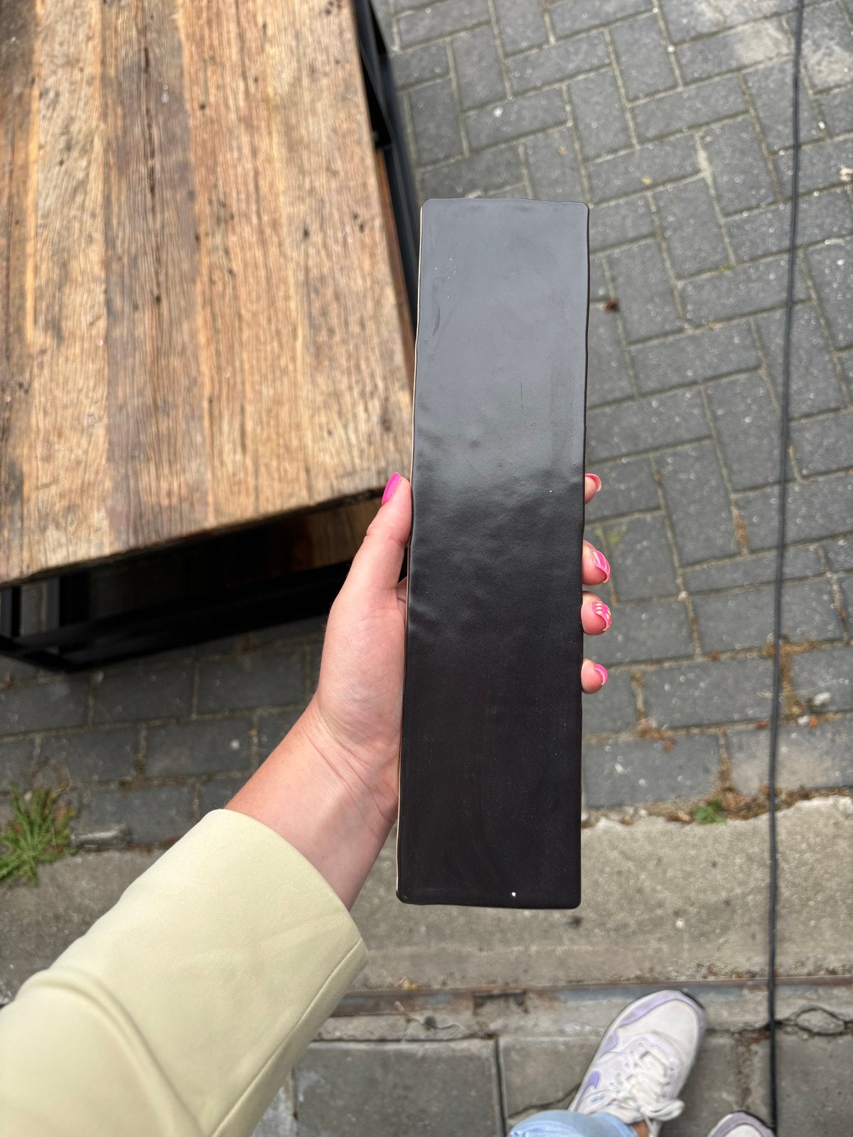 Vol pak mat zwarte tegels - 1.29m², Doe-het-zelf en Verbouw, Tegels, Ophalen, Nieuw, Minder dan 20 cm, 20 tot 40 cm