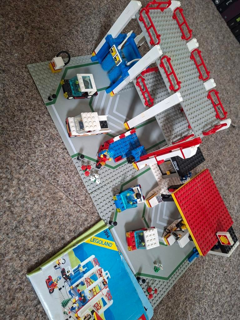 LEGO 6394 Legoland Shell Tankstation met Carwash (set 6394), Ophalen of Verzenden, Gebruikt