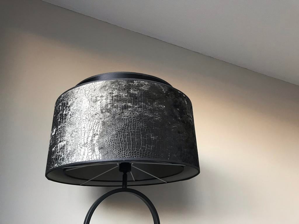 Hotel chique lampenkap, Huis en Inrichting, Lampen | Lampenkappen, Ophalen, Rond, Bruin, Zo goed als nieuw