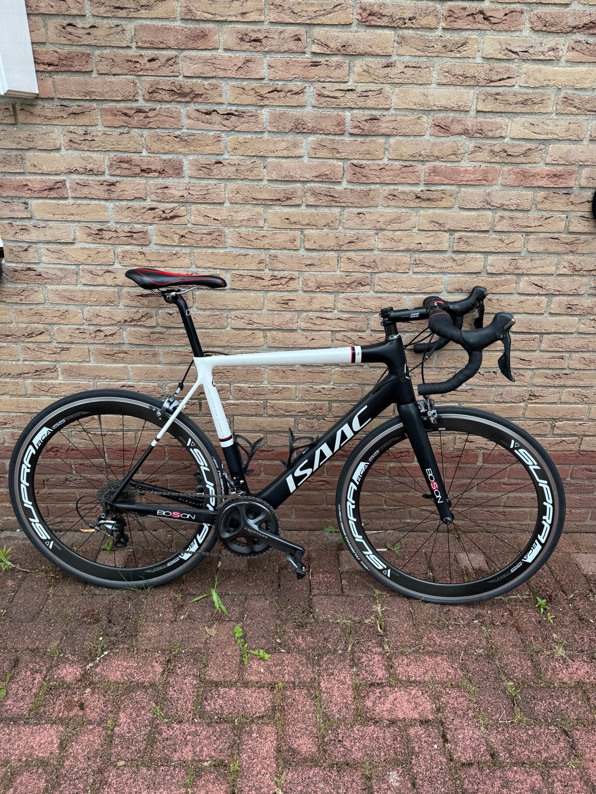 Isaac Boson Carbon Racefiets Maat 54 - Zo goed als nieuw, 28 inch, Carbon, Velgrem, Zo goed als nieuw