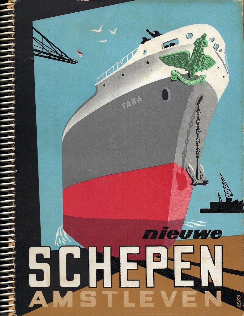 BOEK NIEUWE SCHEPEN AMSTLEVEN 1954, Ophalen of Verzenden, Zo goed als nieuw, Motorboot, Boek of Tijdschrift