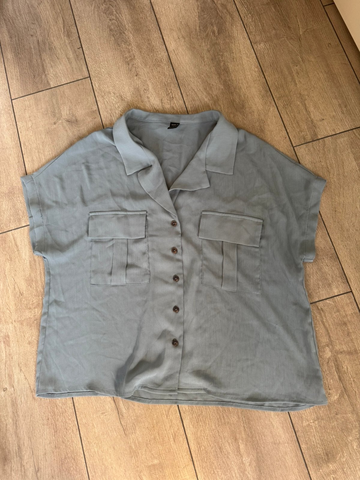Lichtblauw zomers blousje. Shein maat L, Ophalen of Verzenden, Zo goed als nieuw, Maat 42/44 (L), Blauw