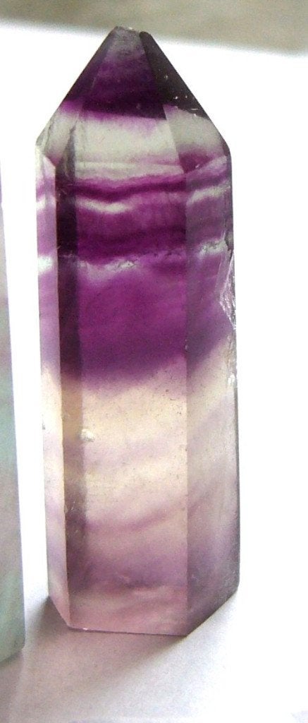 fluoriet regenboog obelisk paarse fluorite toren, Ophalen of Verzenden, Mineraal