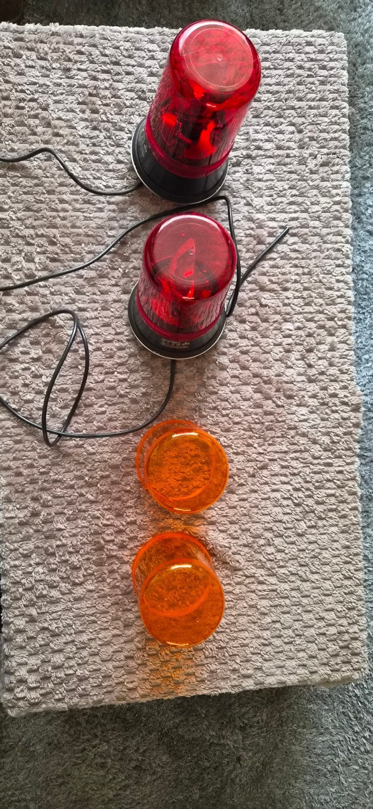 Zwaailampen (2 stuks) met 2 extra oranje kappen, Ophalen of Verzenden, Gebruikt, Universele onderdelen