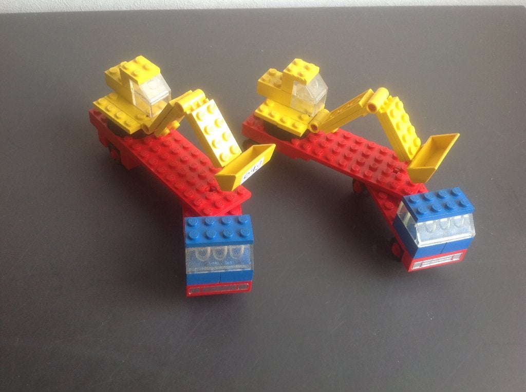 Lego, set 649, Low loader with Excavator set , 1 x, Overige thema's, Lego, Ophalen of Verzenden, Zo goed als nieuw