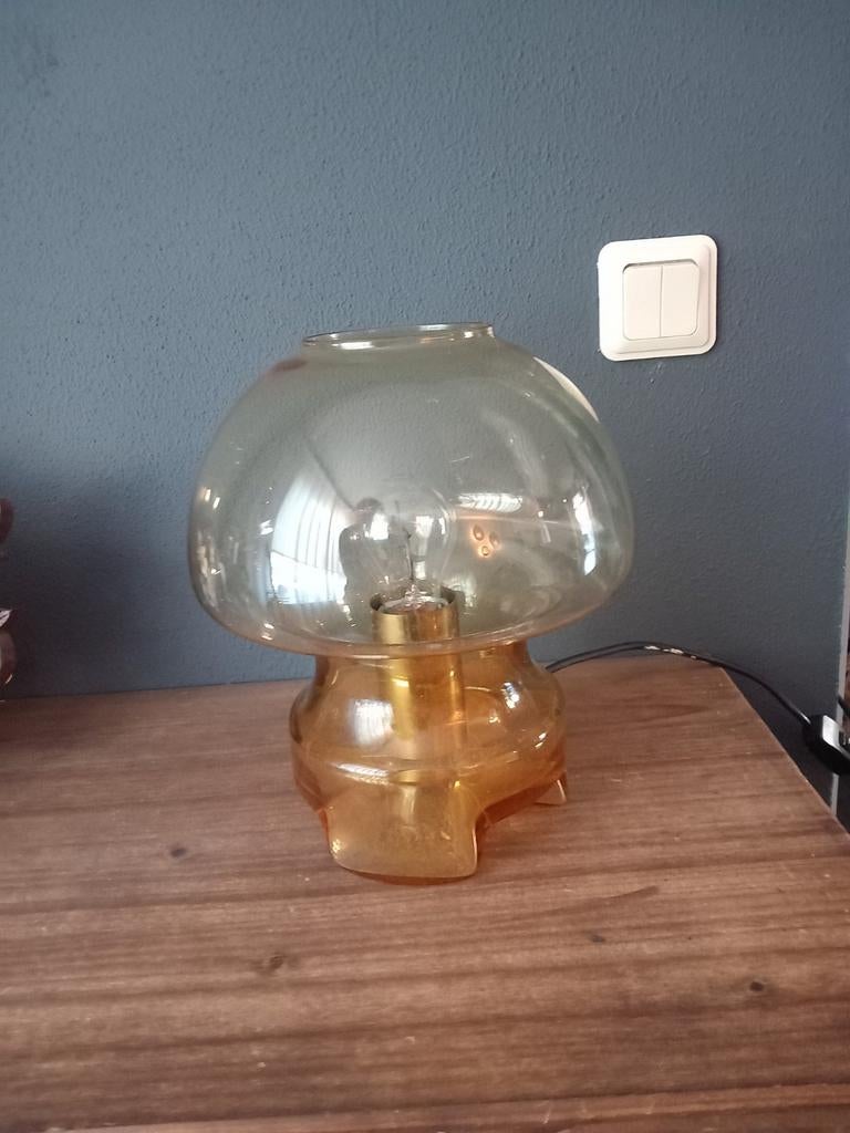 Mushroom lamp van Süssmuth Leuchten Germany uit de jaren 70., Ophalen of Verzenden, Glas