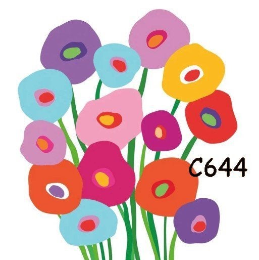 Servetten decoupage/bullet journal – bloemen C644, Verzenden, Nieuw