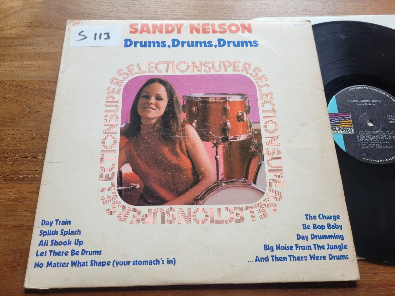 Sandy Nelson - Drums, Drums, Drums (1976 Canada LP), Gebruikt, Overige genres, Ophalen of Verzenden, 1970 - 1979
