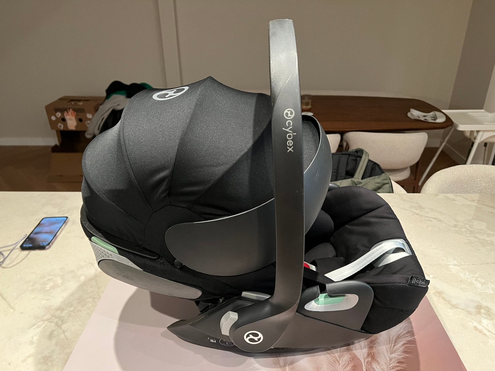 Cybex Cloud T I-size Sepia Black, Kinderen en Baby's, Verstelbare rugleuning, Zo goed als nieuw, Isofix, 0 t/m 13 kg
