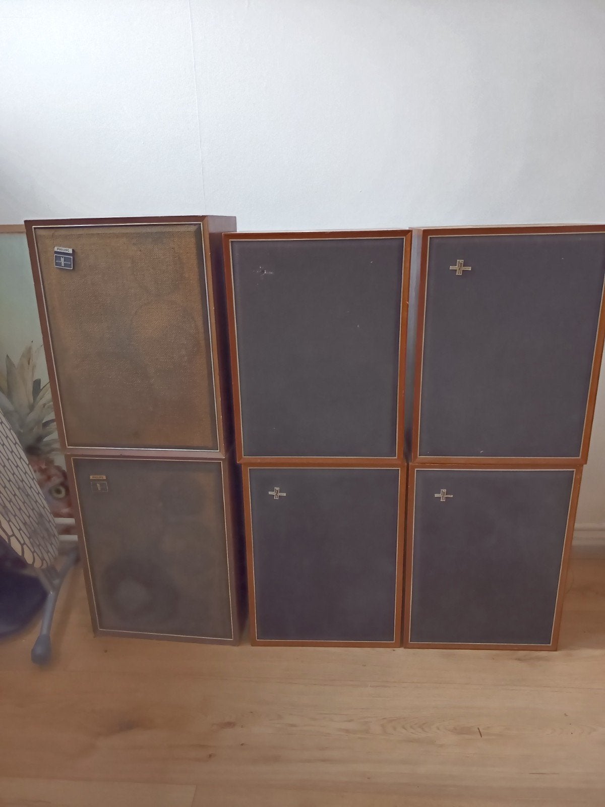 Vintage Philips luidsprekers - Set van 6, Audio, Tv en Foto, Luidsprekers, Ophalen, Stereo speakers, Philips, Gebruikt
