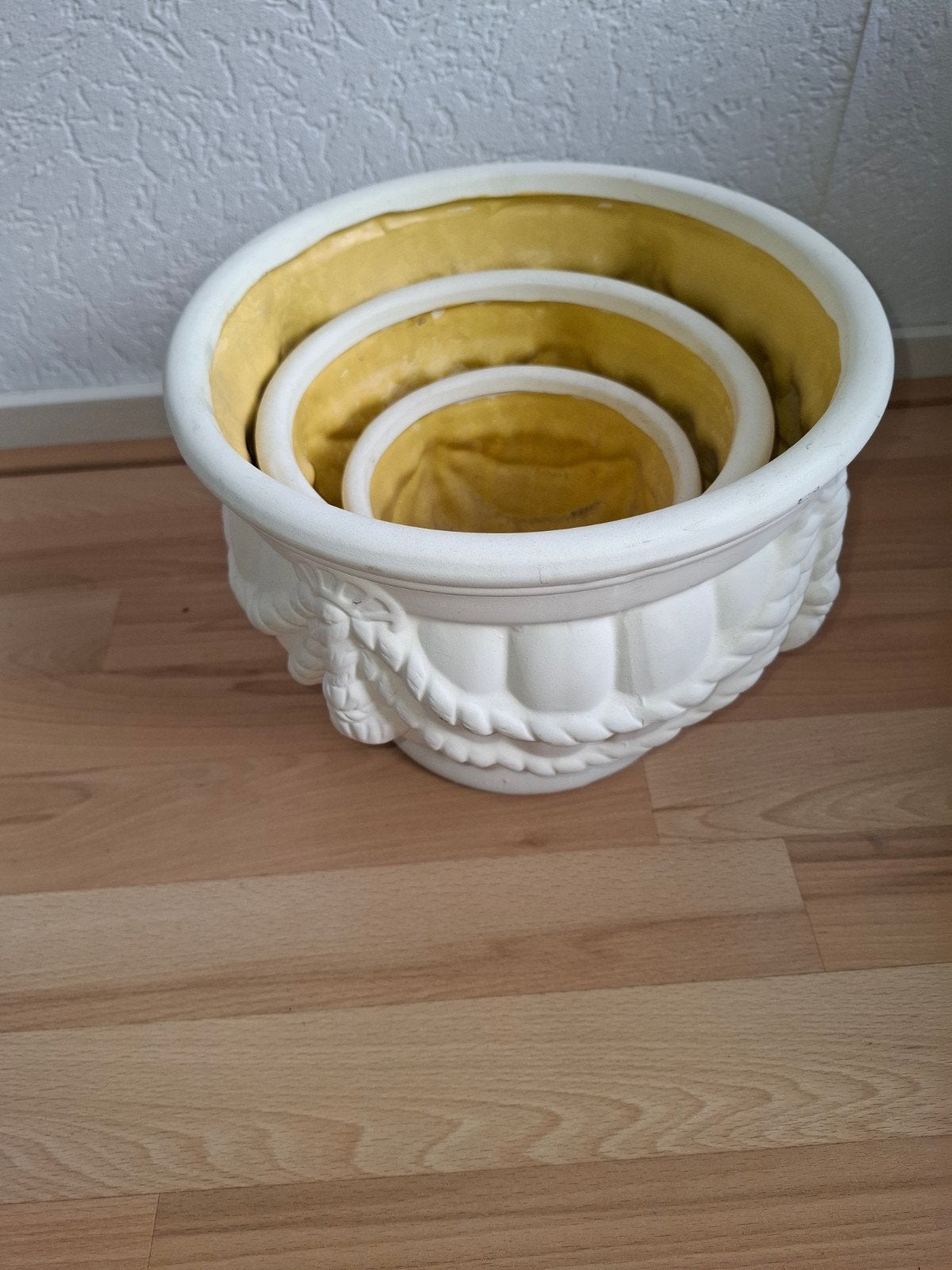 3x bloempotten, Tuin en Terras, Ophalen, Rond, Nieuw, Aardewerk