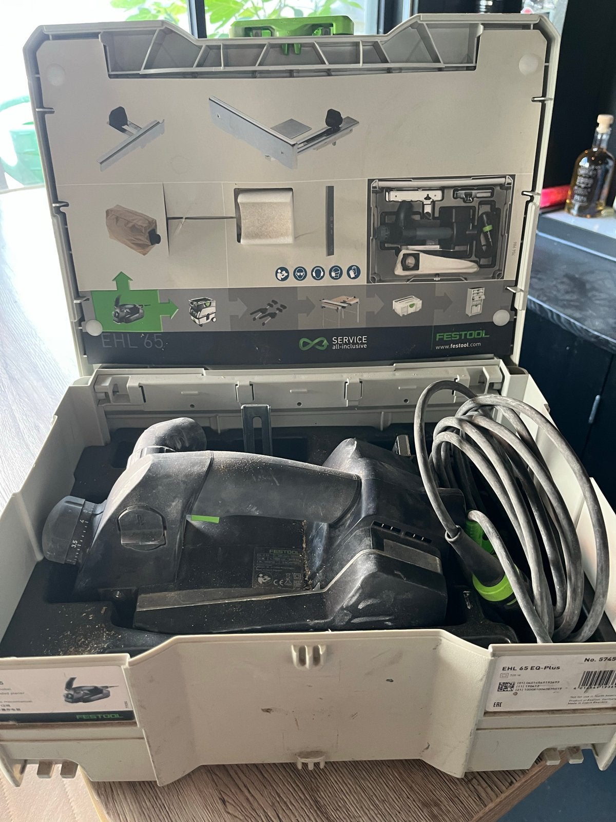 Festool EHL 65 EQ-Plus schaafmachine, Ophalen, Gebruikt, Minder dan 600 watt, Overige typen
