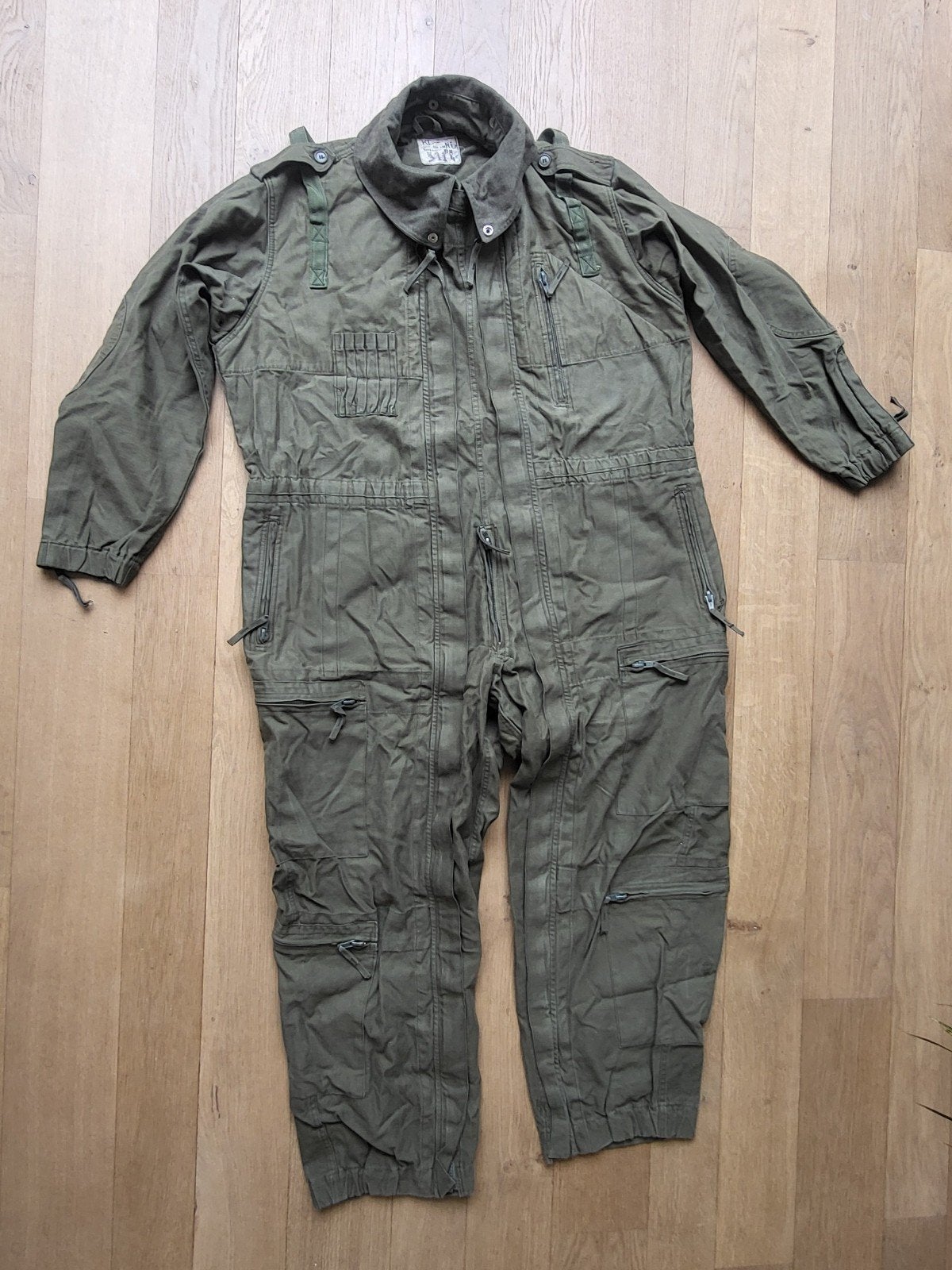 Vintage Militaire Overall - Groen - Maat L/XL, Ophalen, Landmacht, Nederland
