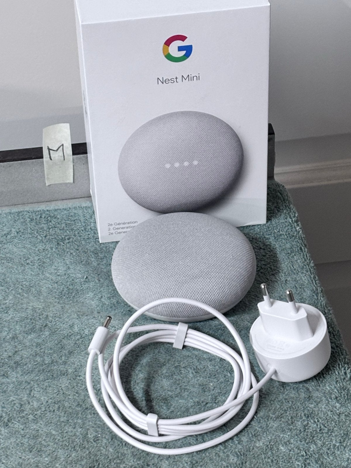 Google Nest Mini (2e generatie) - Grijs, Slimme speaker, Google, Ophalen of Verzenden, Zo goed als nieuw