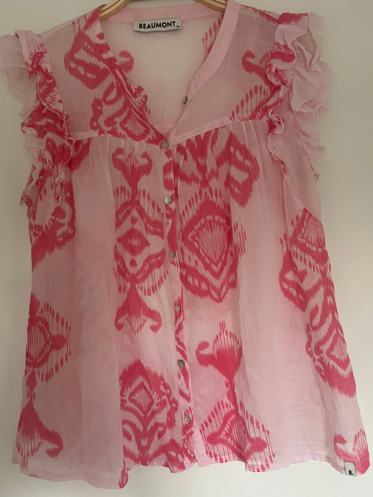 Beaumont luchtige zomer blous 40, Kleding | Dames, Maat 38/40 (M), Ophalen of Verzenden, Zo goed als nieuw, Korte mouw