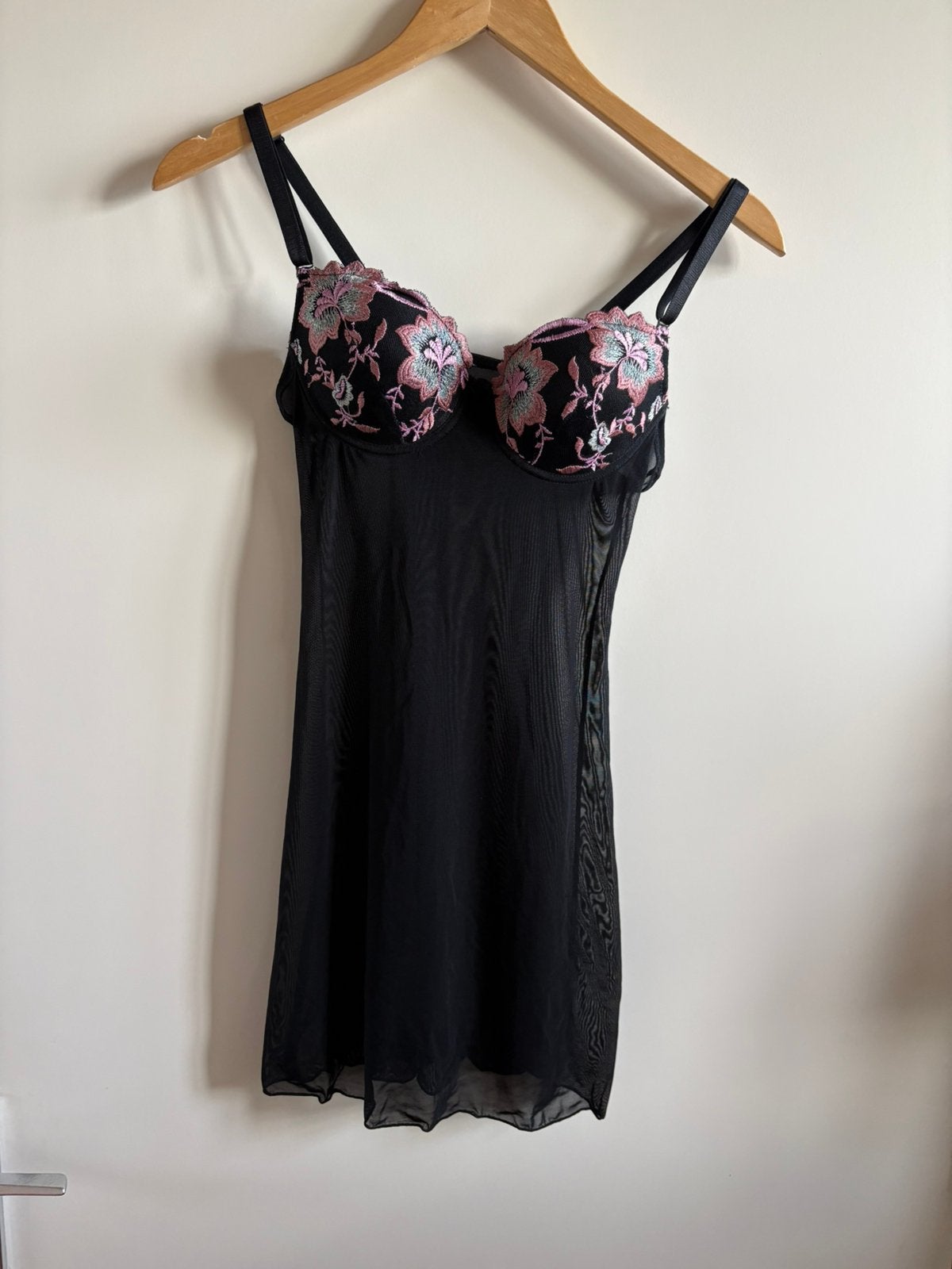 Sexy zwart  dourschijnend lingeriejurkje, Ophalen of Verzenden, Zwart, Body of Korset