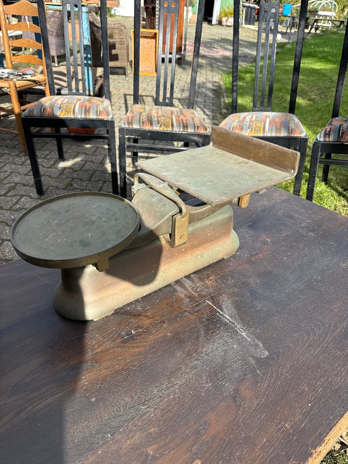 Vintage weegschaal - Decoratieve antieke balans, Antiek en Kunst, Ophalen