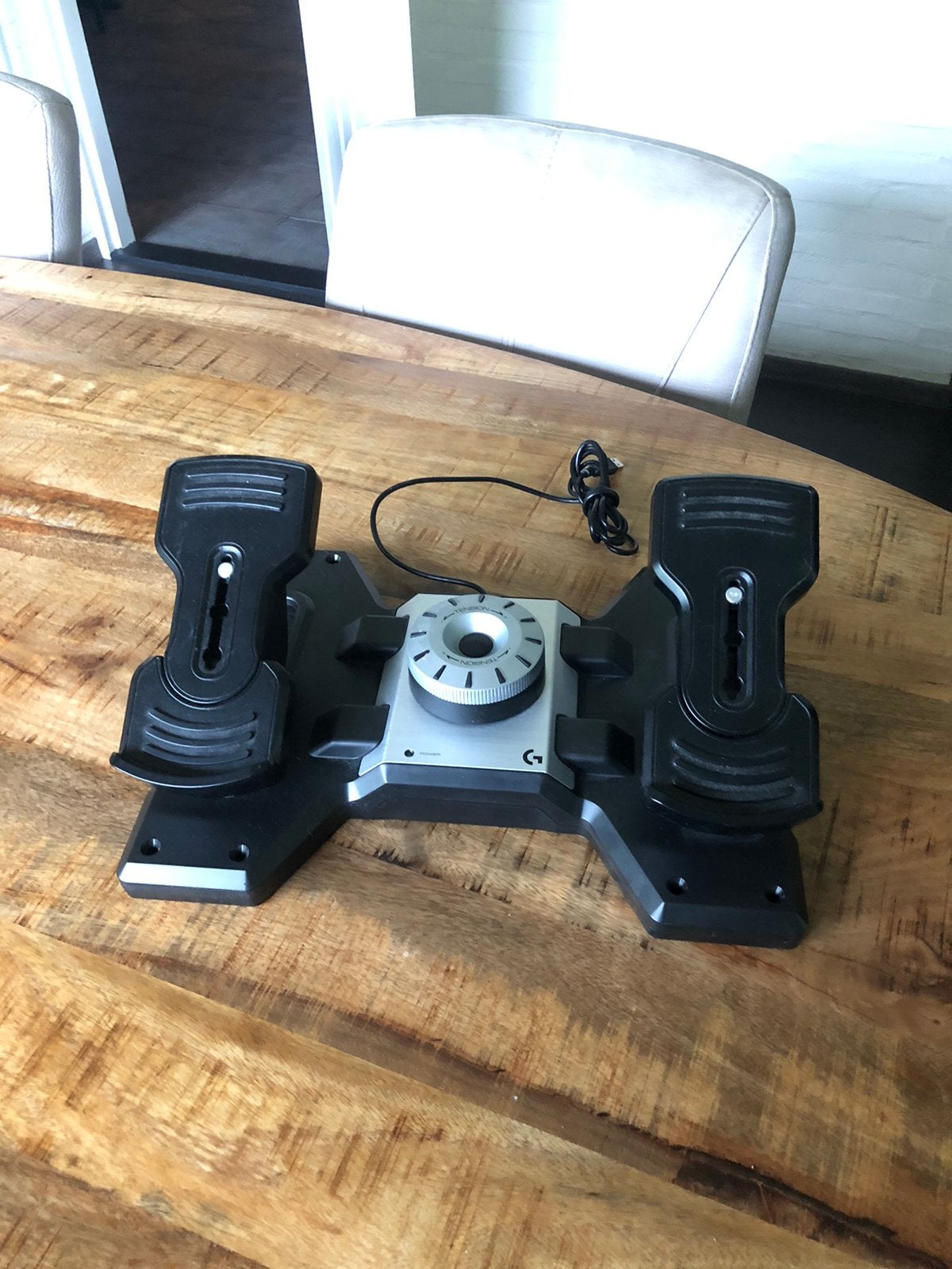 Logitech Flight Sim Rudder Pedals, Computers en Software, Joysticks, Zo goed als nieuw, Ophalen of Verzenden