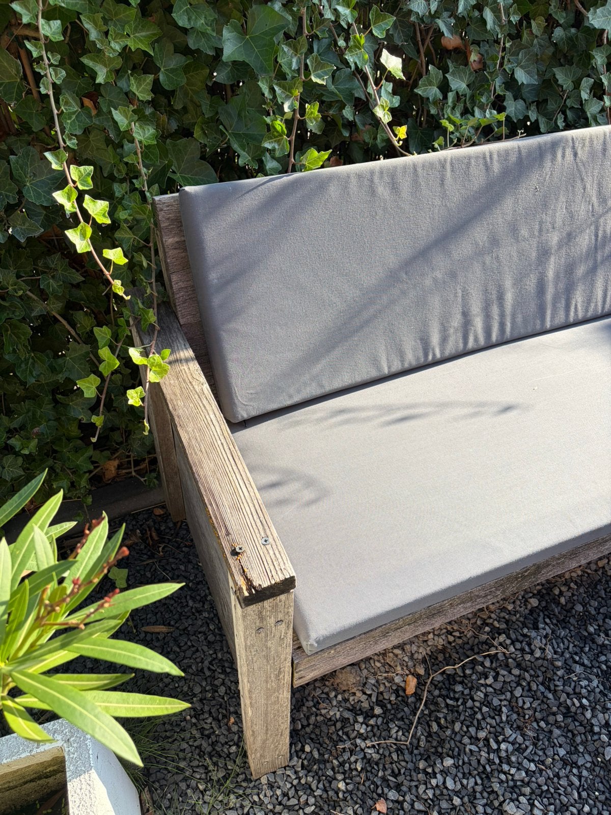 Gratis af te halen, steiger houten tuinbank, Ophalen, Gebruikt, Hout