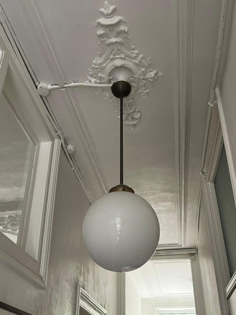 Gispen art deco lamp, Gebruikt, Overige fittingen, Ophalen of Verzenden, Glas