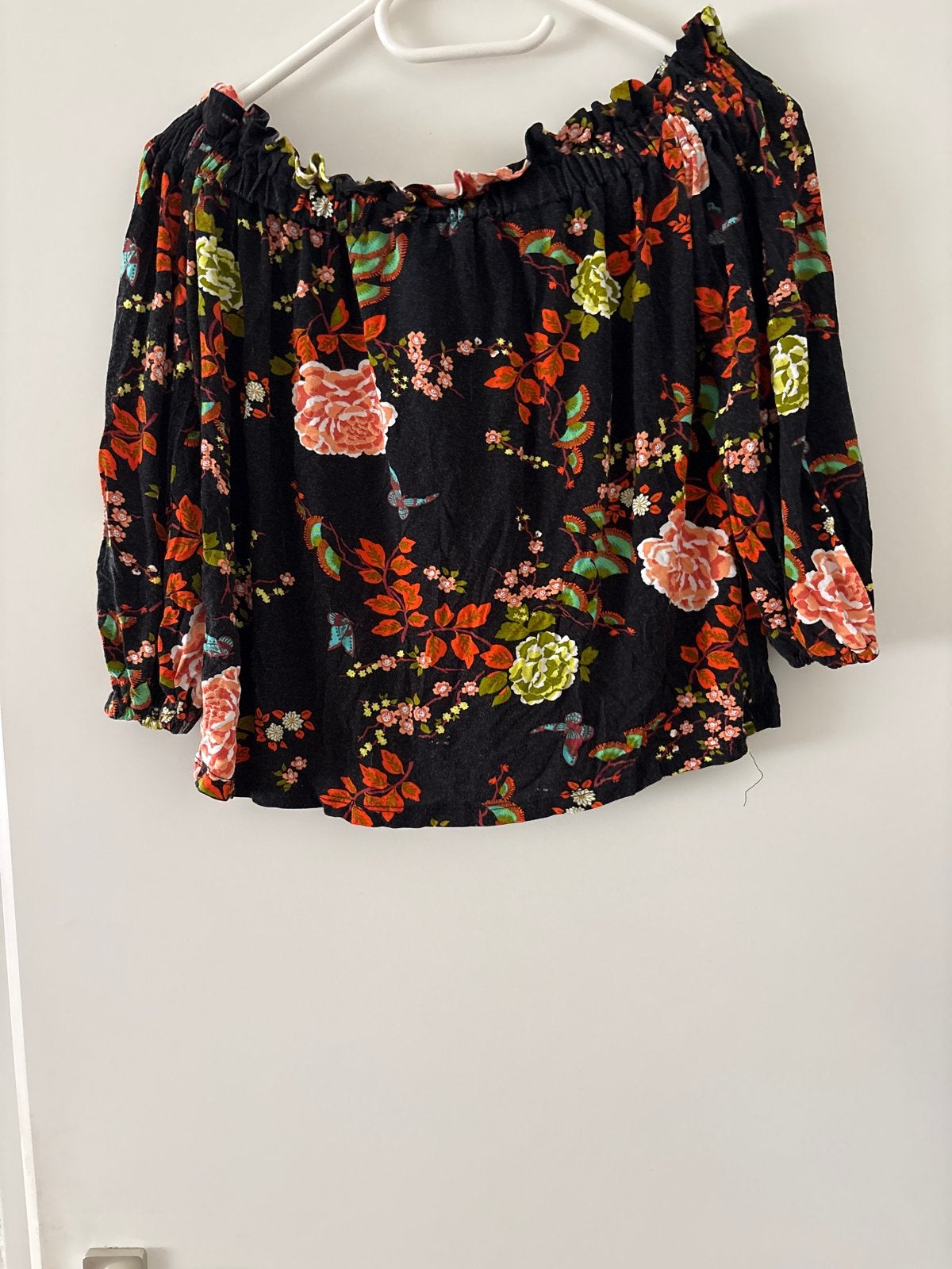 Primark Off-shoulder Top met Bloemenprint Maat S, Ophalen, Gedragen, Maat 36 (S), Carnaval