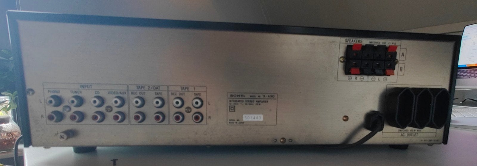 Sony TA-A300 Stereo Versterker, Ophalen of Verzenden, Gebruikt, Stereo, Sony