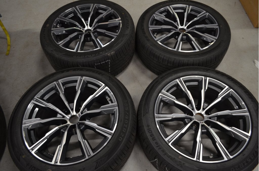 Org. 20" BMW X5 G05 X6 G06 Velgen Breed + Zomerband + TPMS, Niet ingevuld, Gebruikt, 275 mm, Banden en Velgen