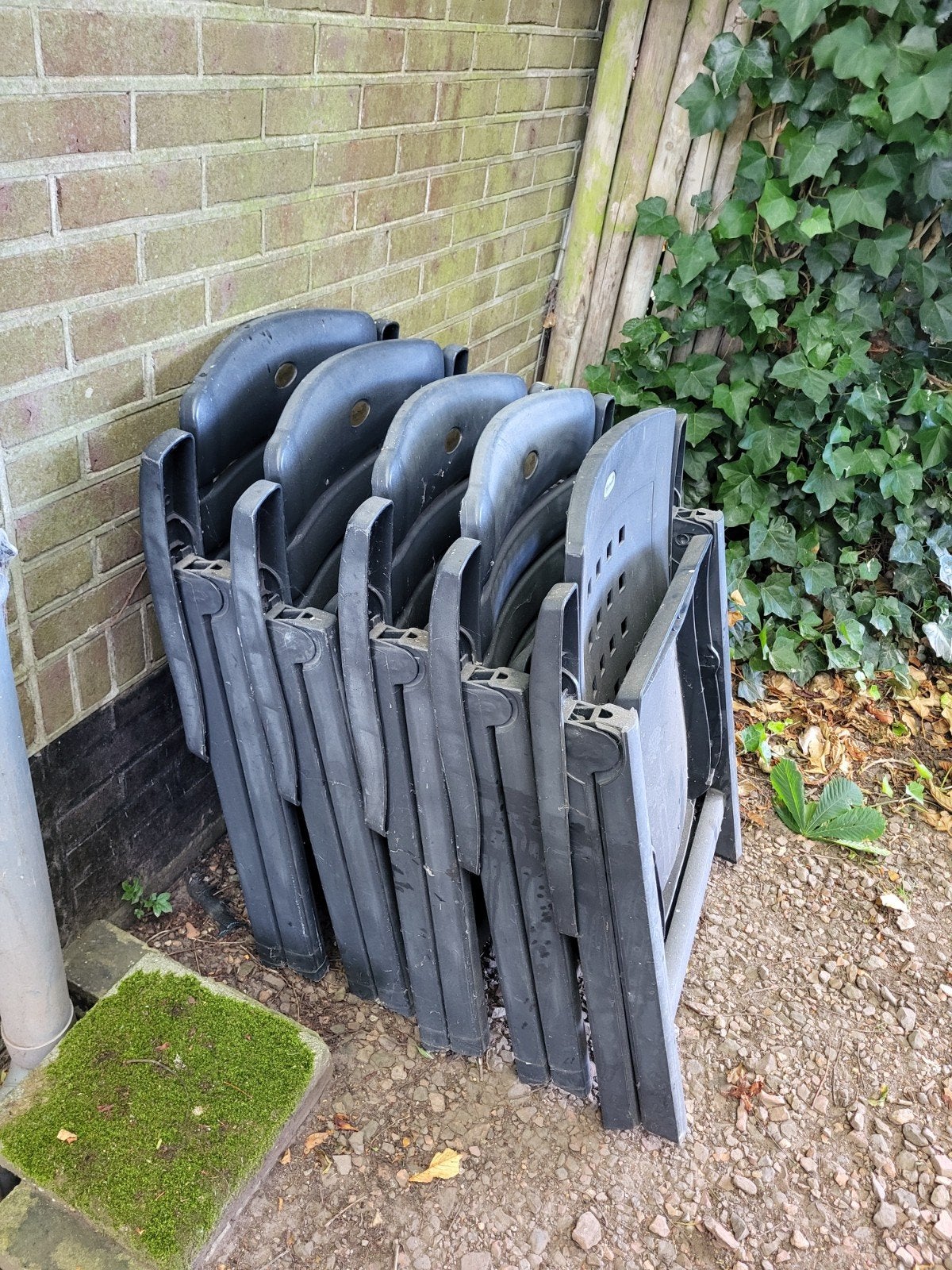 Hartman tuinstoelen - 5 stuks, inklapbaar, Ophalen, Gebruikt, Kunststof, Inklapbaar