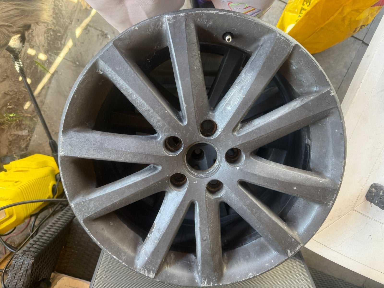 Velgen 4x grijs, Auto-onderdelen, Ophalen, Gebruikt, Velg(en), 17 inch