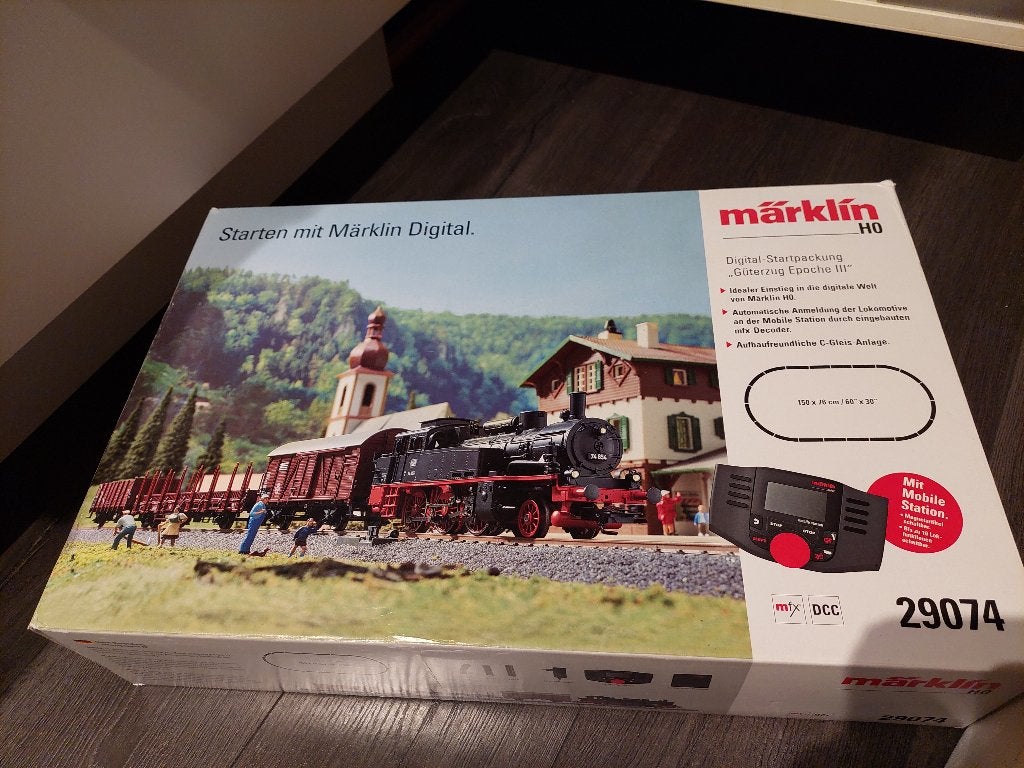 Marklin h0 - 29074 digitaal startset met mobile station, Wisselstroom, Treinset, Ophalen of Verzenden, Zo goed als nieuw