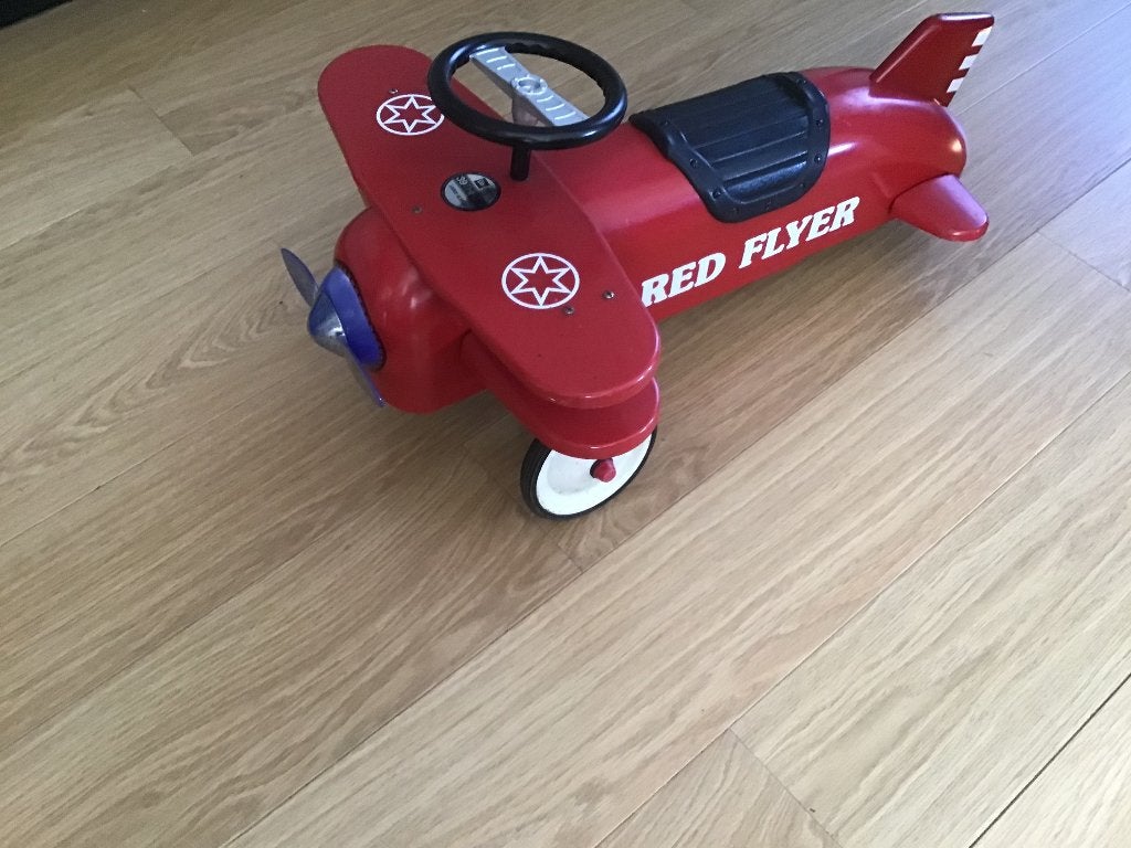 Metalen loopwagen  vliegtuig loopauto, Ophalen, Zo goed als nieuw, Overige typen