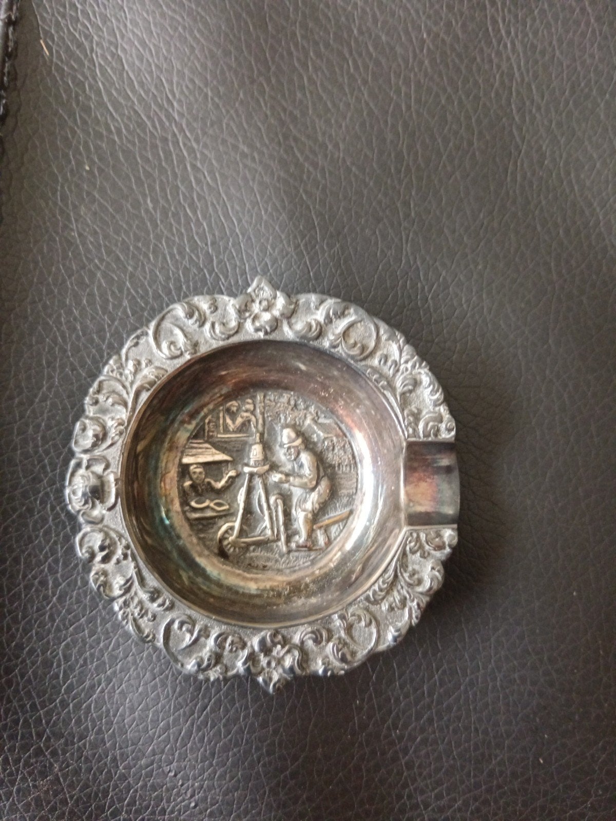 Gero Zilvium 90 model 635 Oud Hollands Asbakje, Antiek en Kunst, Ophalen of Verzenden