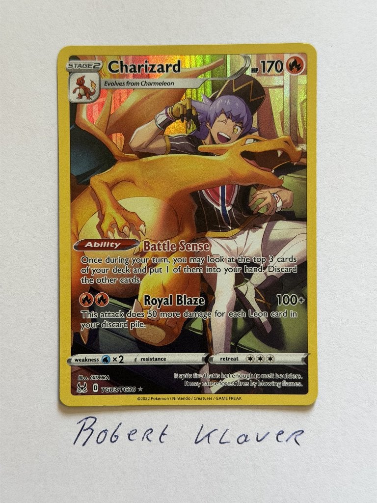 Charizard Lost Origin TG03/TG30, Ophalen of Verzenden, Nieuw, Losse kaart