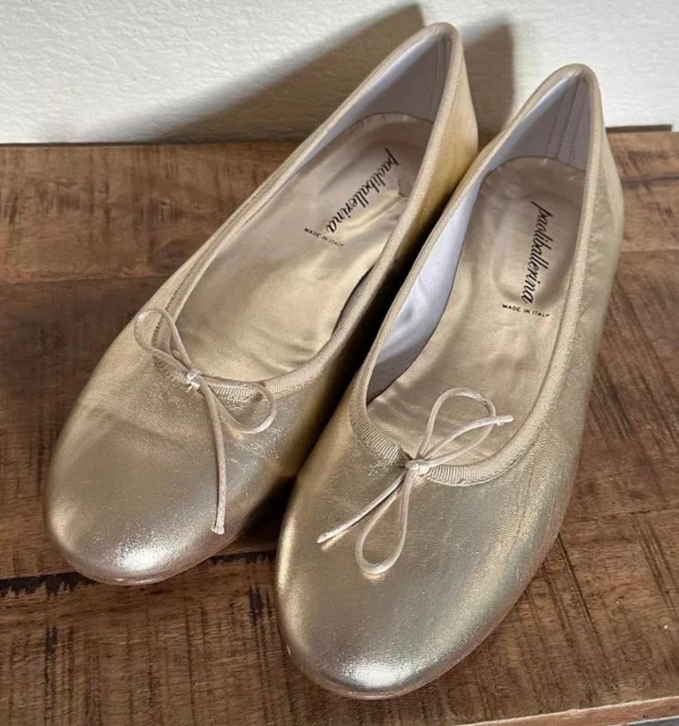 Gouden Paoliballerina ballerina, Verzenden, Zo goed als nieuw, Overige kleuren, Ballerina's