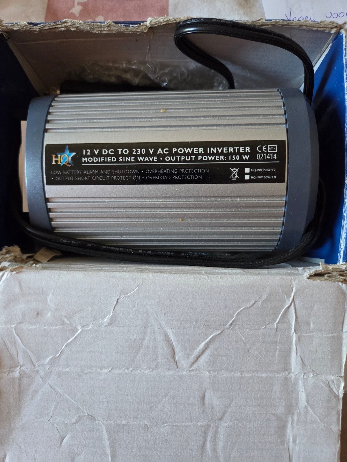 Omvormer 12V naar 220V - 150W Power Inverter, Ophalen of Verzenden, Gebruikt