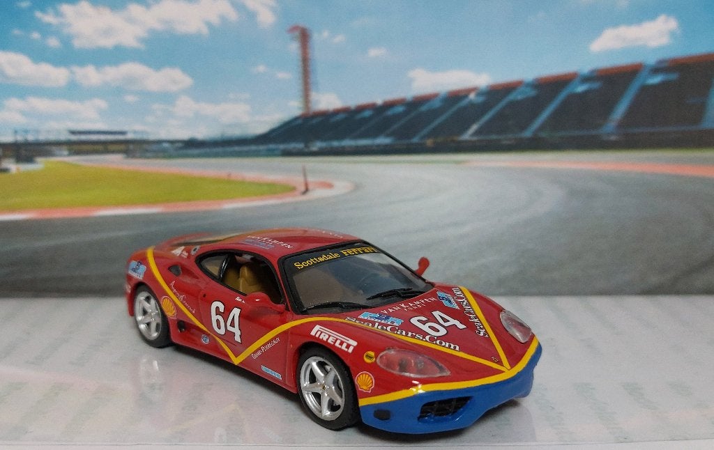 1:43 Ferrari 360 Modena #64 Ferrari Challenge 2000 Ron Adams, Hobby en Vrije tijd, Modelauto's | 1:43, Ophalen of Verzenden, Gebruikt