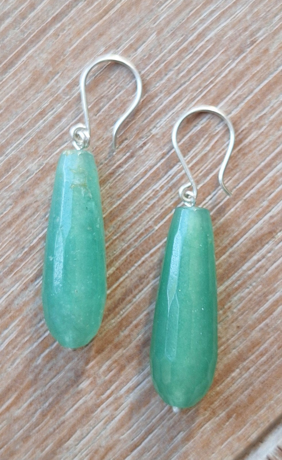 handgemaakte oorbellen echt zilver en aventurijn, Hangers, Verzenden, Nieuw, Met edelsteen
