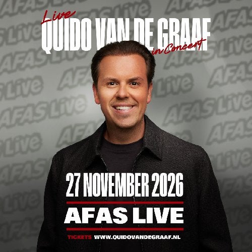 1x ticket Quido van de graaf Afas live, Eén persoon