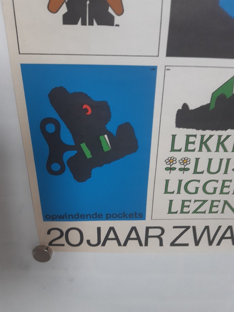 Originele Poster Dick Bruna 20jr Zwarte Beertjes, Ophalen of Verzenden, A1 t/m A3, Film en Tv, Rechthoekig Staand