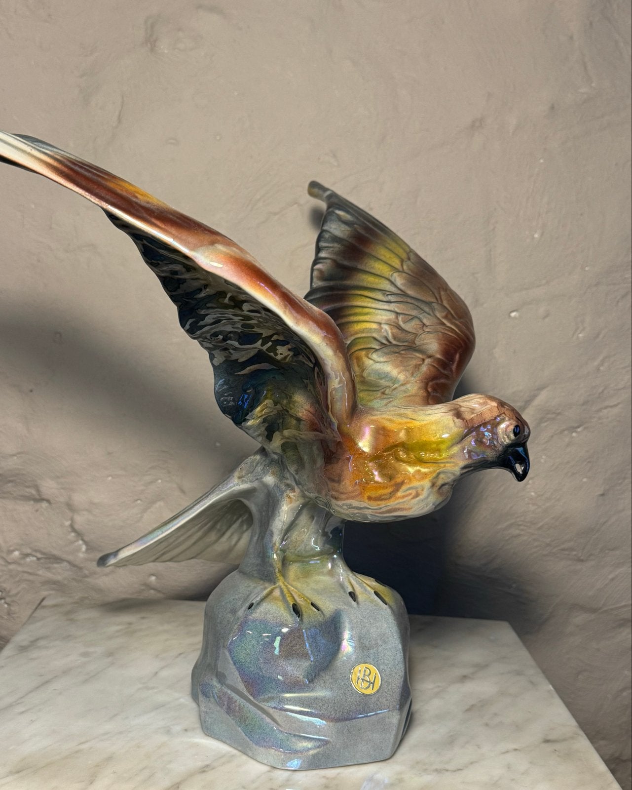 Art deco mit century Hubert Bequet vogel, Ophalen of Verzenden