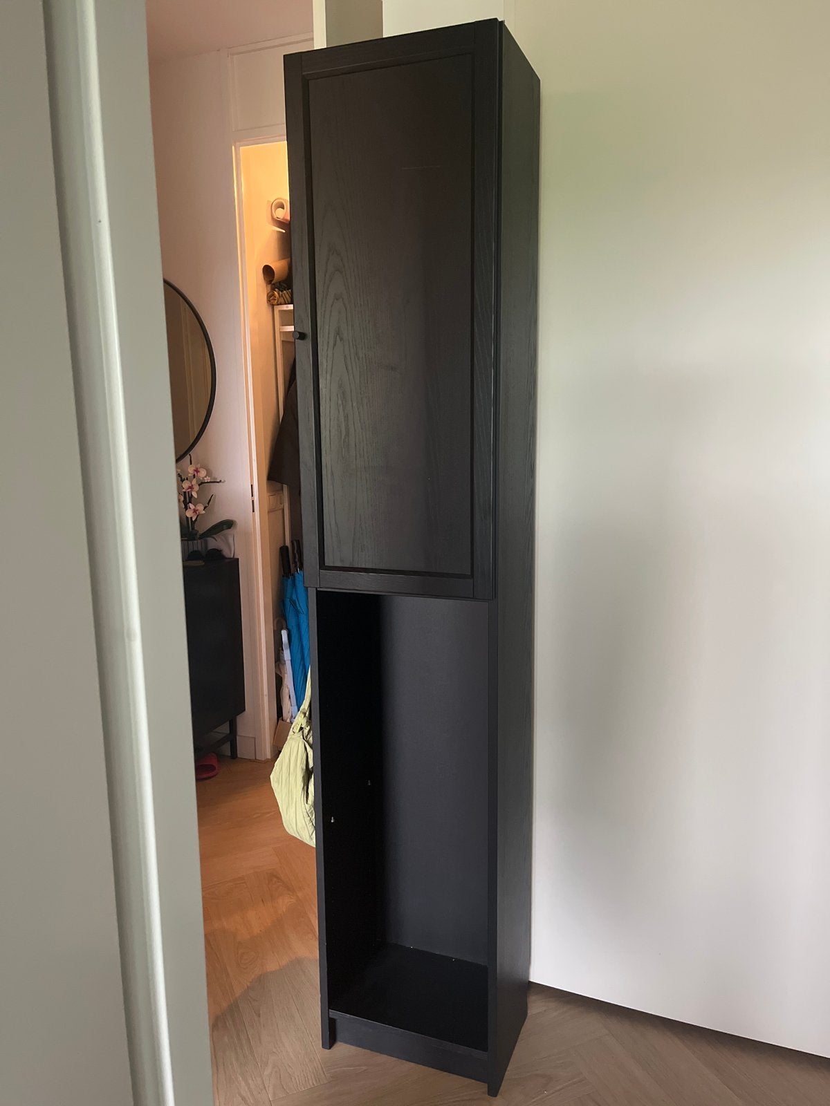 IKEA BILLY Boekenkast - Zwart - met deur, Huis en Inrichting, Ophalen, Gebruikt