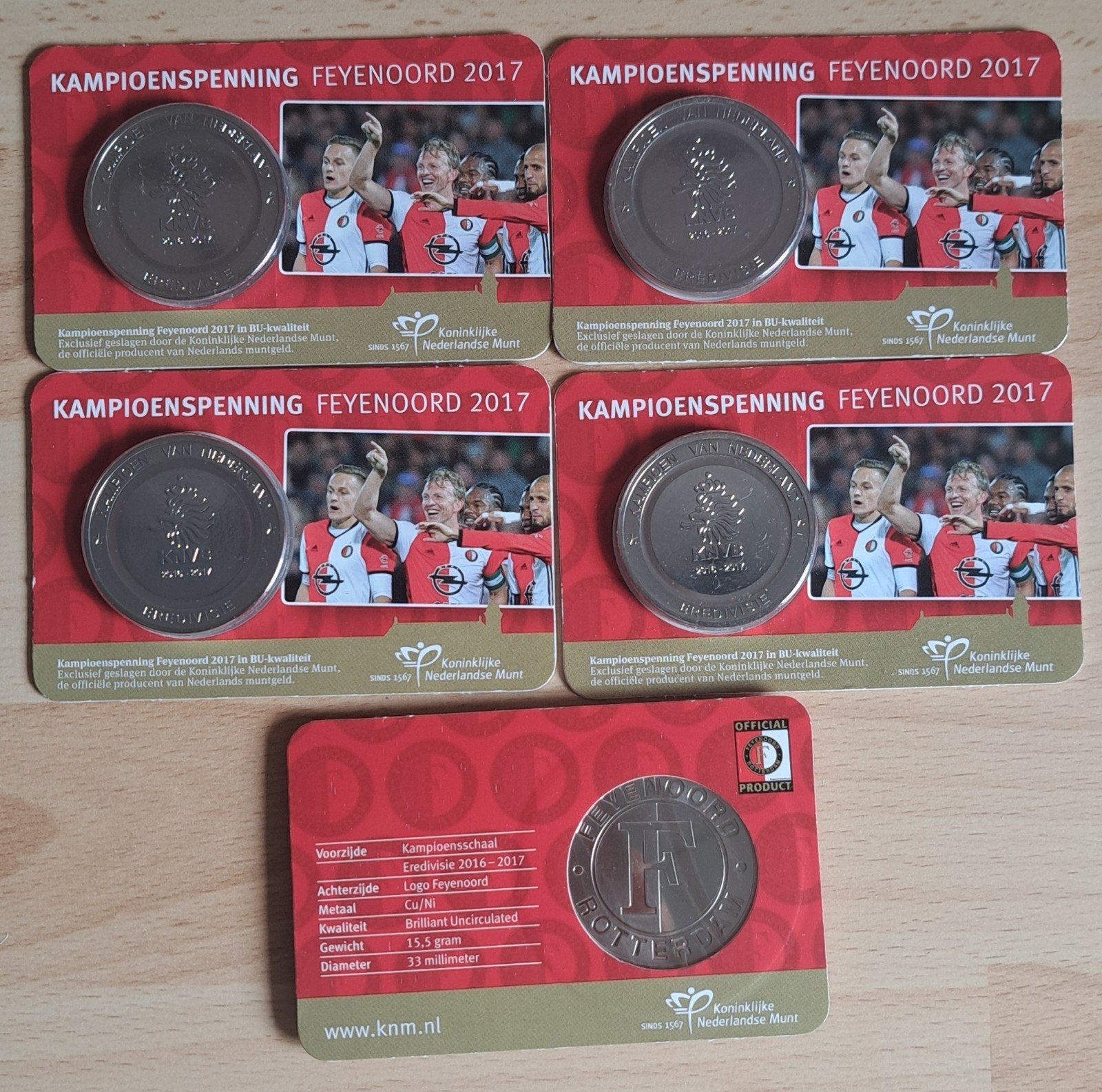 5 €35 of 10 €50.   Kampioenspenning Feyenoord 2017, Ophalen of Verzenden, Overige materialen