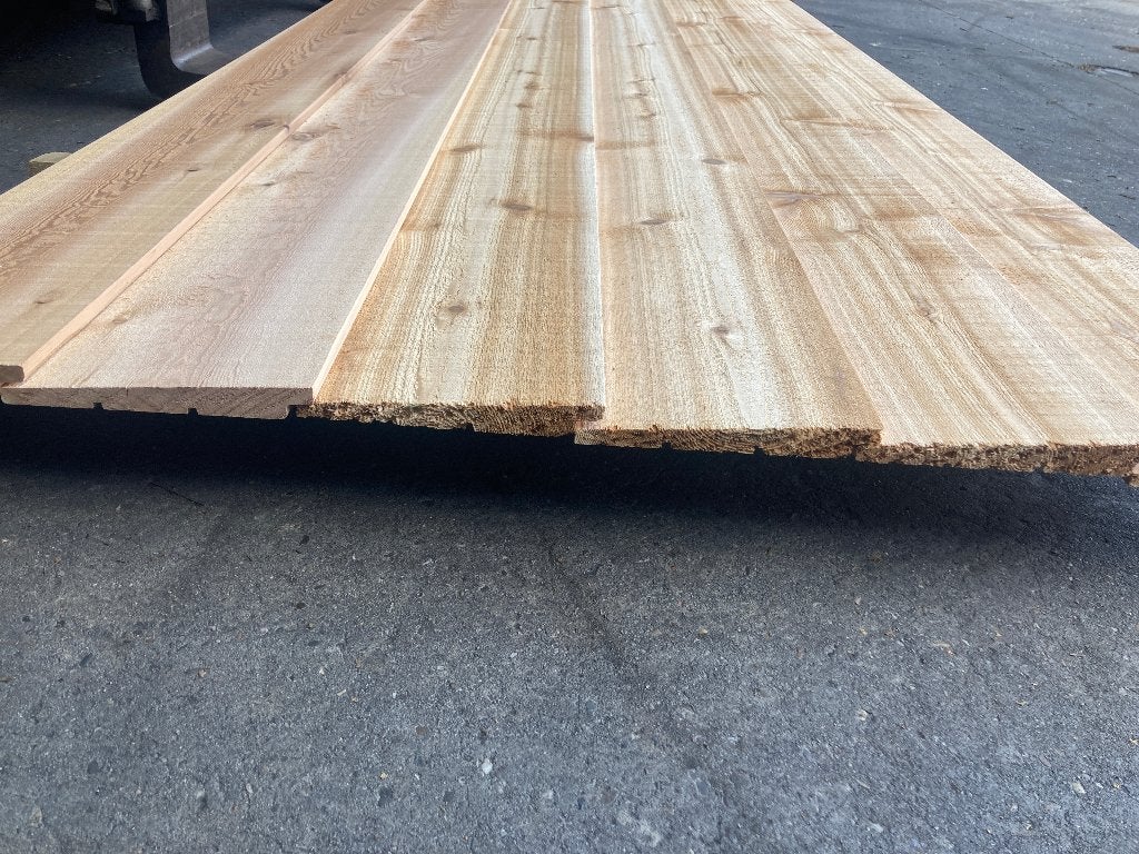 Zweeds rabat potdekseldelen schutting Red Cedar 12/24x170mm, Ophalen, Planken, Nieuw, Hardhout